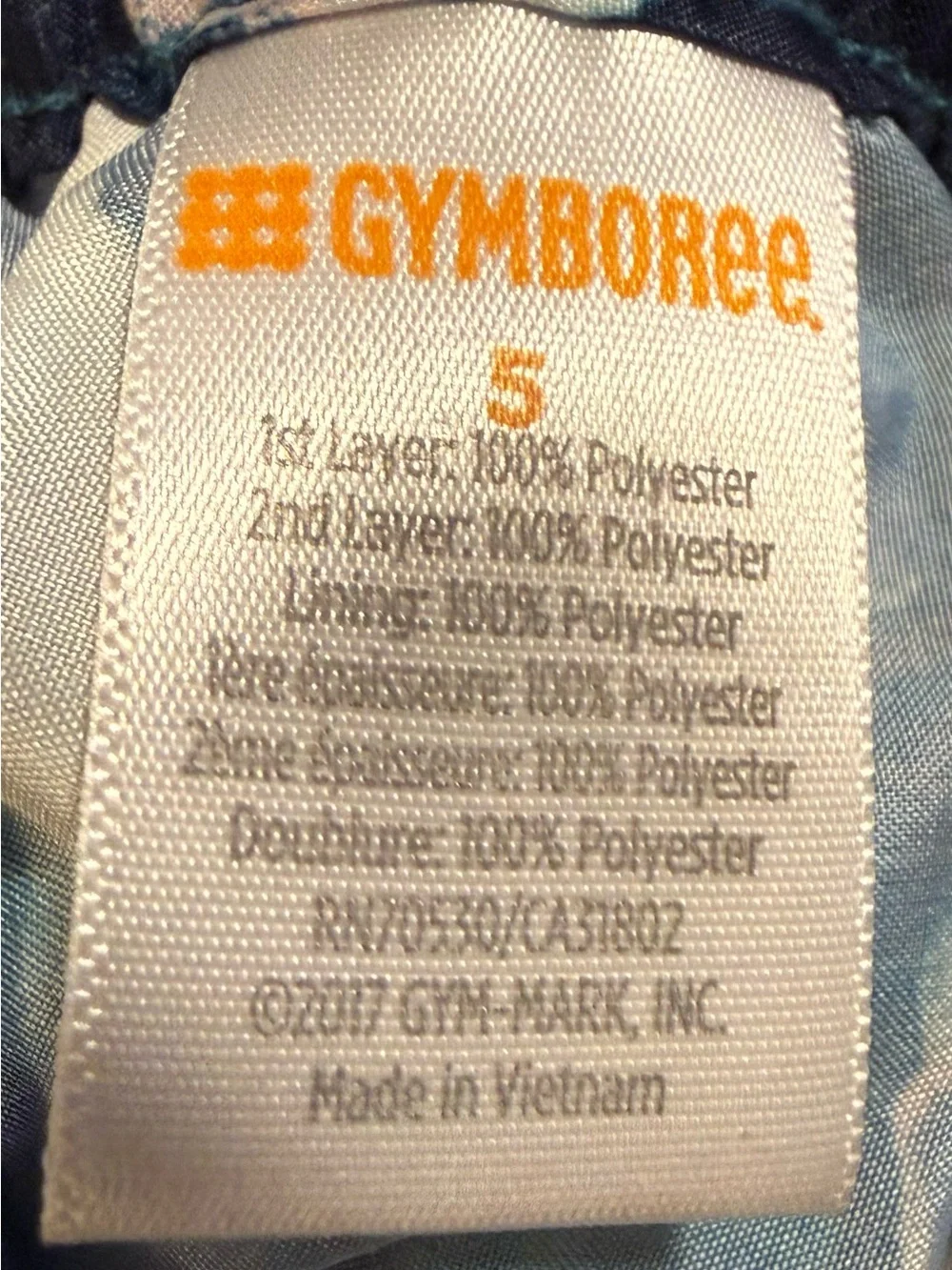 Gymboree Blue Butterfly Wing Mosaic Tulle Skirt Size 5